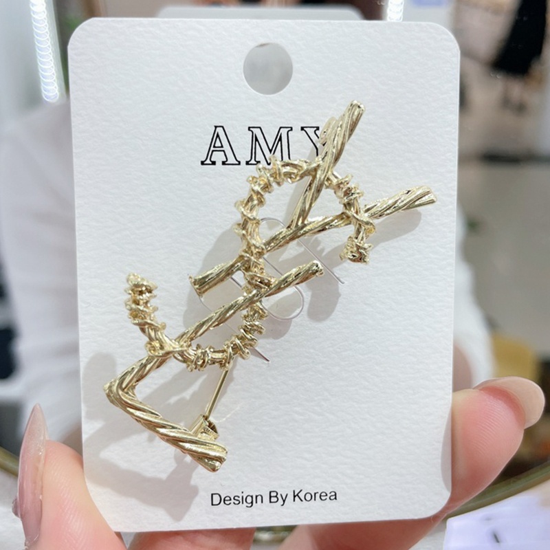 brroa Letter Y，L,S，Metal Brooch  Shirt Bag Lapel Badge Metal Pin Jewelry Gift