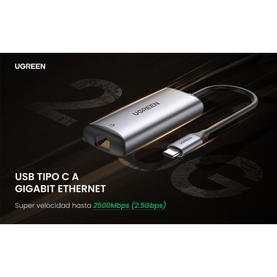 Cáp chuyển Type C sang LAN 2.5Gbps Cao cấp Ugreen 70446 CM275