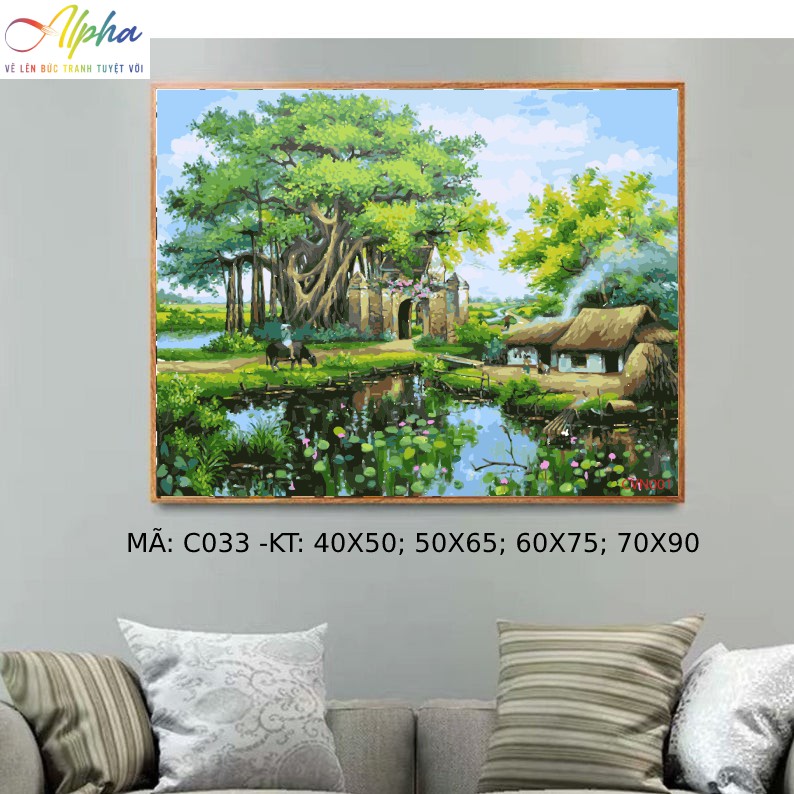 Tranh tô màu số hóa Alpha Tranh Một thoáng nét xưa CVN001