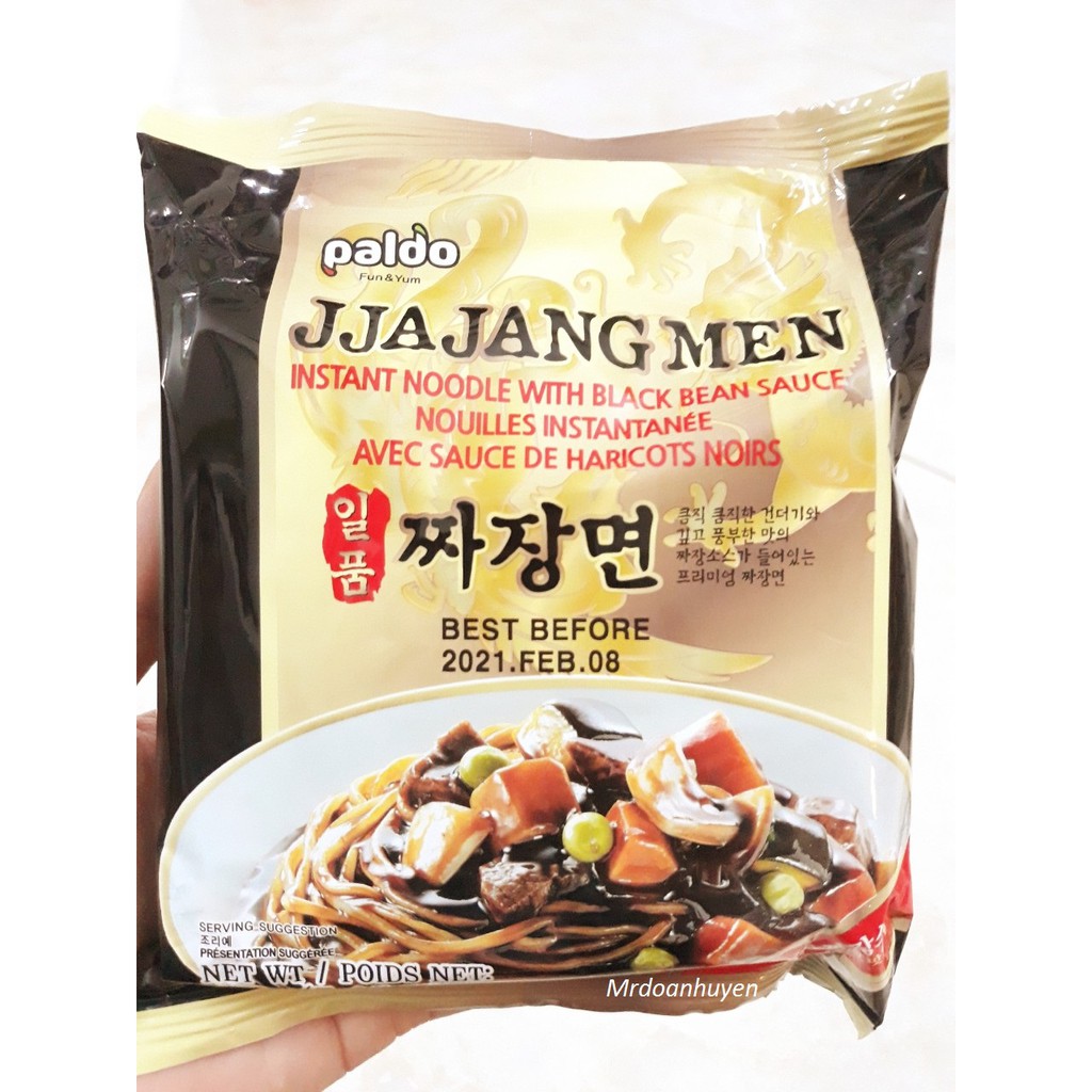 Mì Trộn Tương Đen JJAJANGMEN Paldo Hàn Quốc Gói 200g