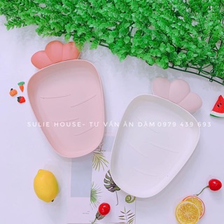 Khay nhựa cà rốt đựng chén bát ăn dặm cho bé