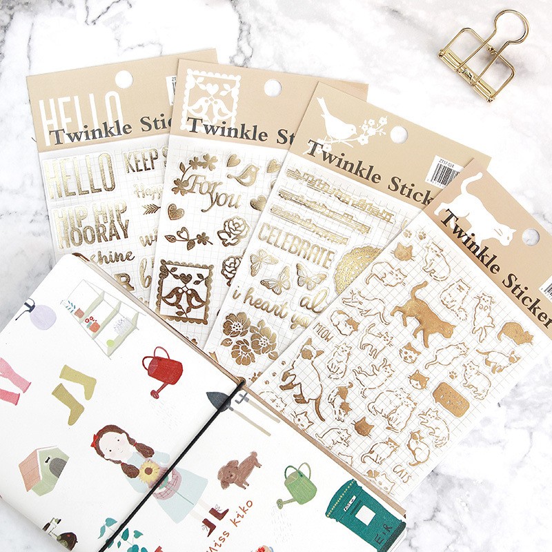 Hình dán trang trí Gold Twinkle Sticker