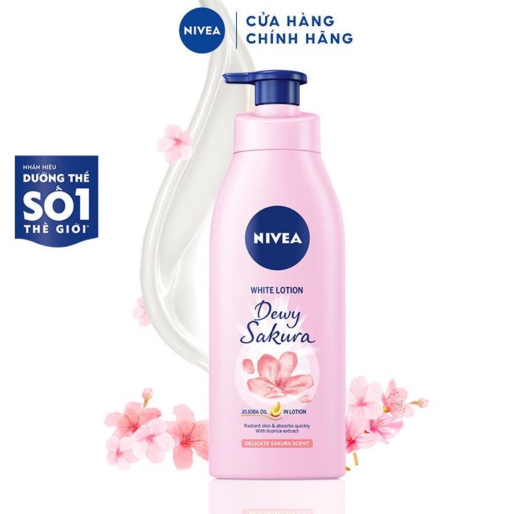 Sữa Dưỡng Thể Dưỡng Trắng Da Nivea Dewy Sakura 350ml - 85703