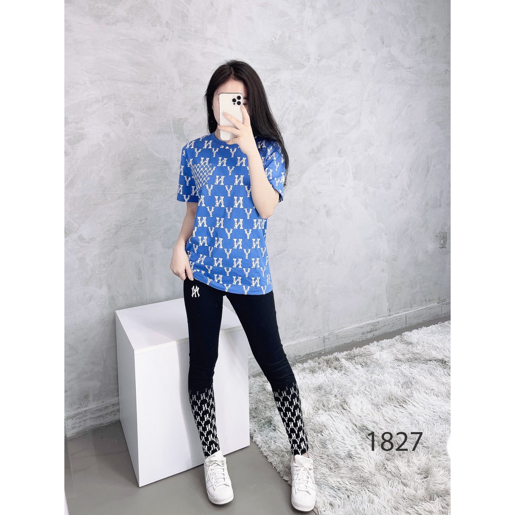 (HÀNG XUẤT XỊN) Áo xanh 1827 Monogram mix Pocket Tee Blue Made in v//n full-tag-code  Size XS S M L