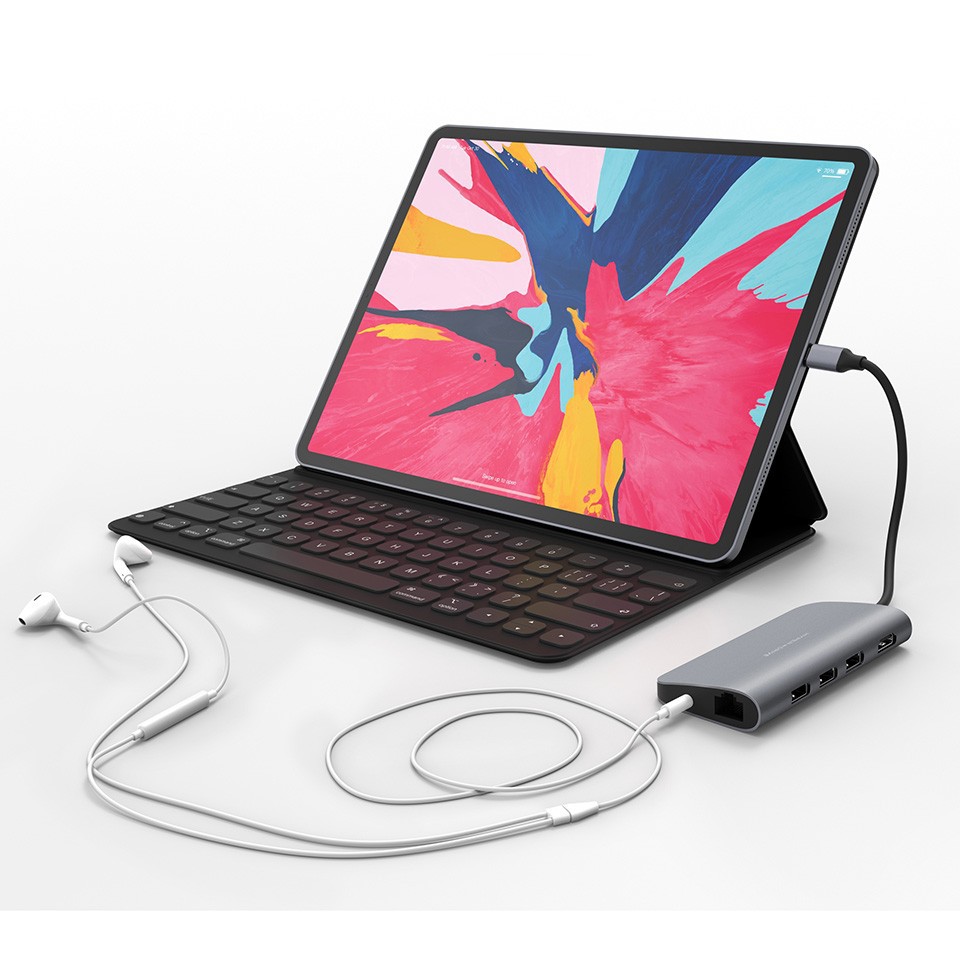 Cổng chuyển HyperDrive Power 9-in-1 USB-C Hub cho iPhone, Macbook, Ultrabook, USB-C Devices - HD30F - Hàng Chính Hãng