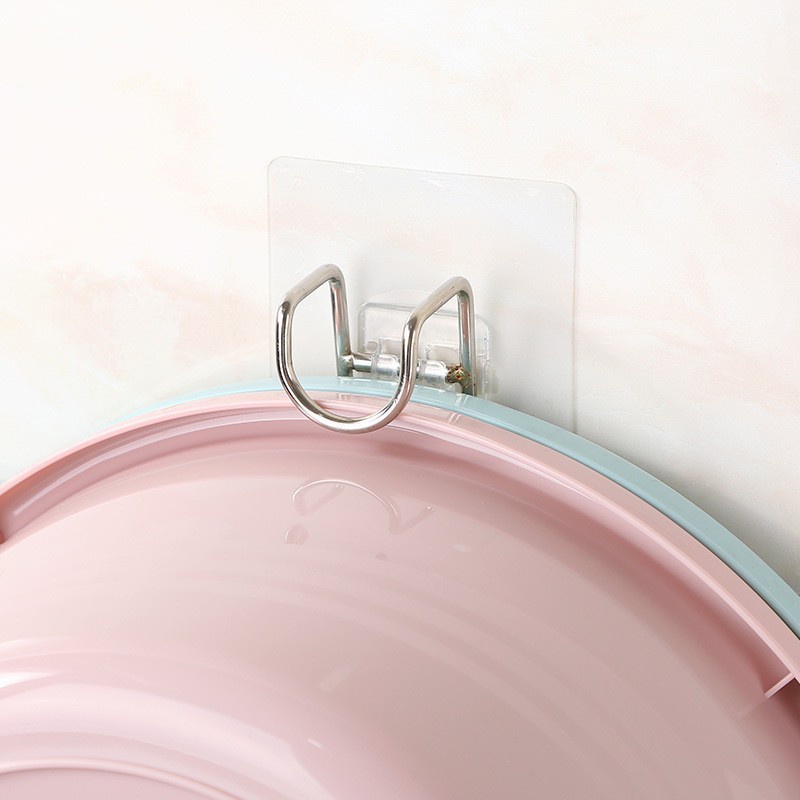 Móc treo thau chậu inox, miếng dán siêu dính chống nước rất tiện lợi