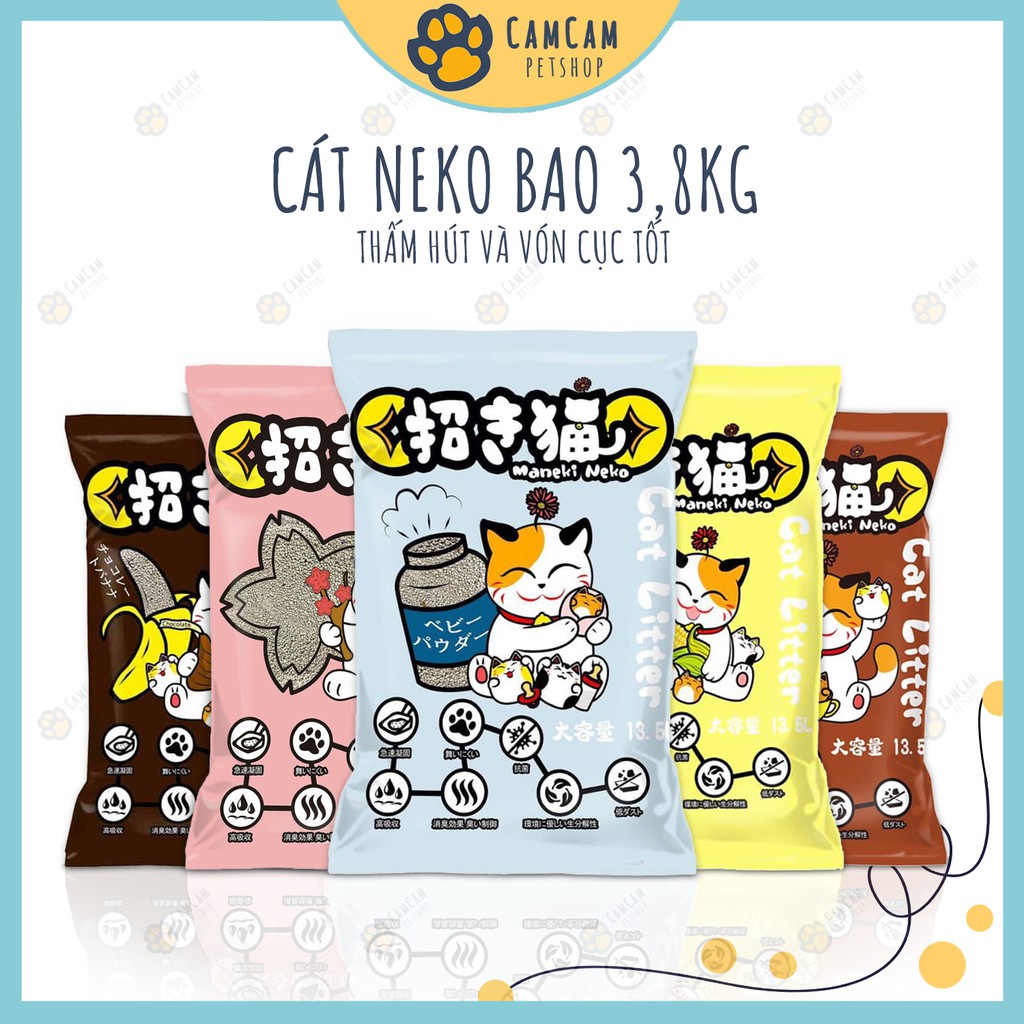 Cát vệ sinh cho mèo Neko Bao 3,8kg - Cát mèo nhiều mùi hương