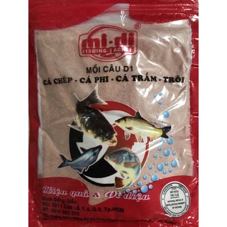 Mồi câu D1 chuyên câu cá chép, cá phi, cá trắm, cá trôi