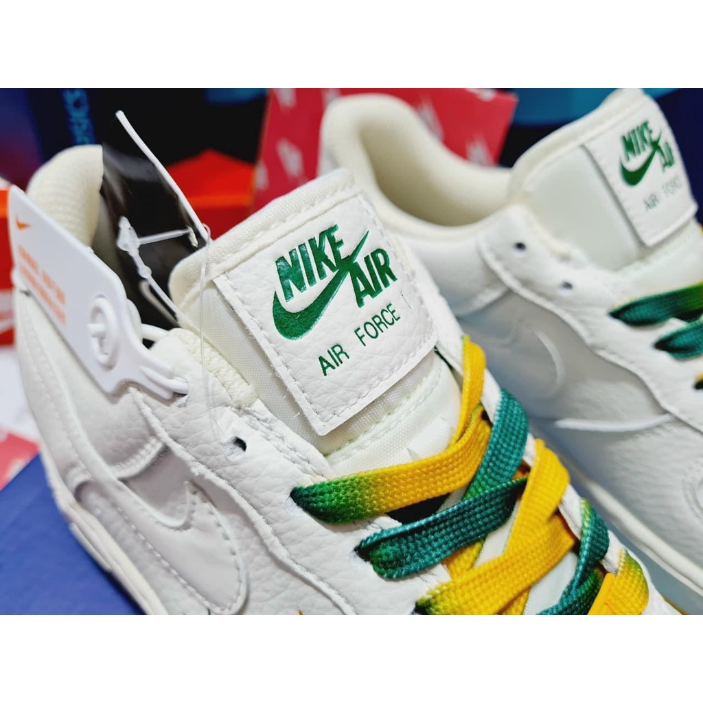 Giày Thể Thao Nam Nữ, Giày_Nike đế 2 màu vàng mix xanh Air Force 1 Hàng Đẹp Full Box full Bill hót NEW 2022 cho nam nữ