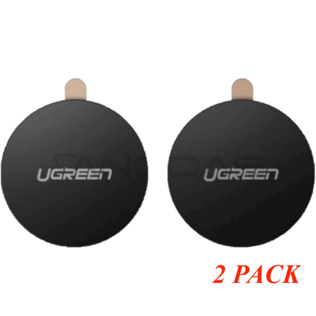 Miếng kim loại cho giá đỡ ô tô từ tính Ugreen 30836 2pcs Màu Đen LP123 Hàng chính hãng