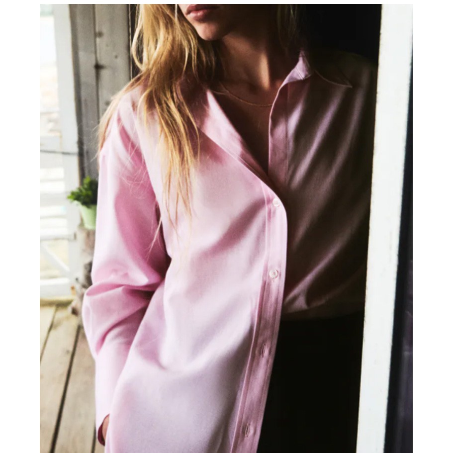 ÁO SƠ MI ZARA XUẤT NỮ OXFORD DÀI TAY - 8275/952 2157/226