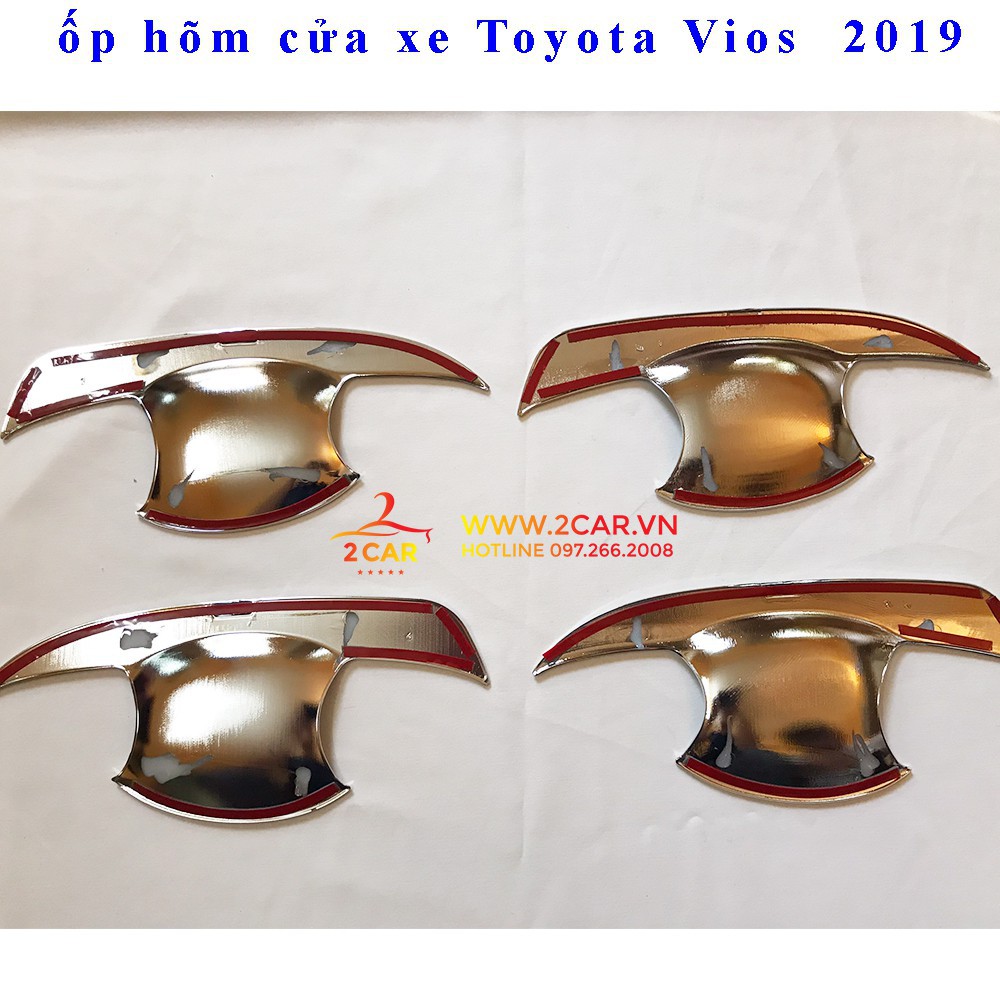 Bộ ốp tay + hõm cửa xe Toyota Vios 2019-2021