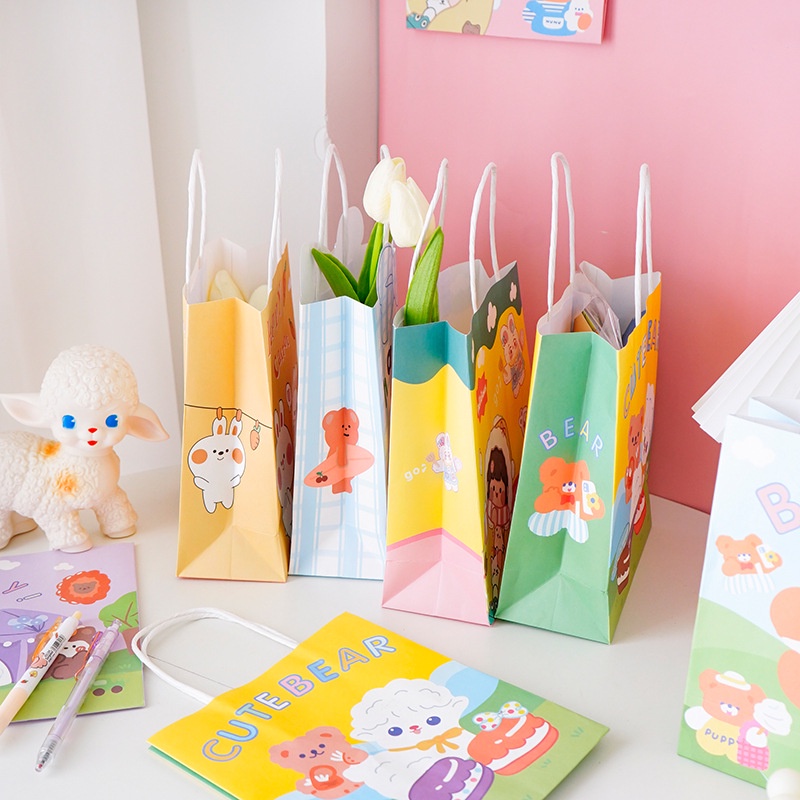 Túi Đựng Quà Giấy Cứng Cao Cấp, Túi Quà Tặng Hoạt Hình Cute ANANStore