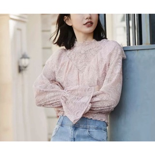 Áo ren tiểu thư bo gấu cổ bèo hàng hiệu vero moda cho nữ