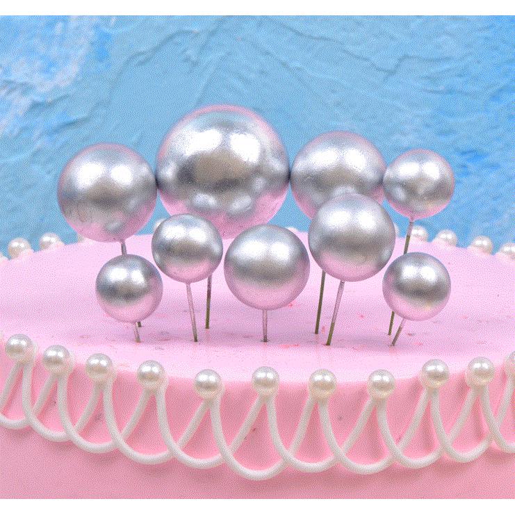 Set que cắm bóng bạc 4 quả 4 size