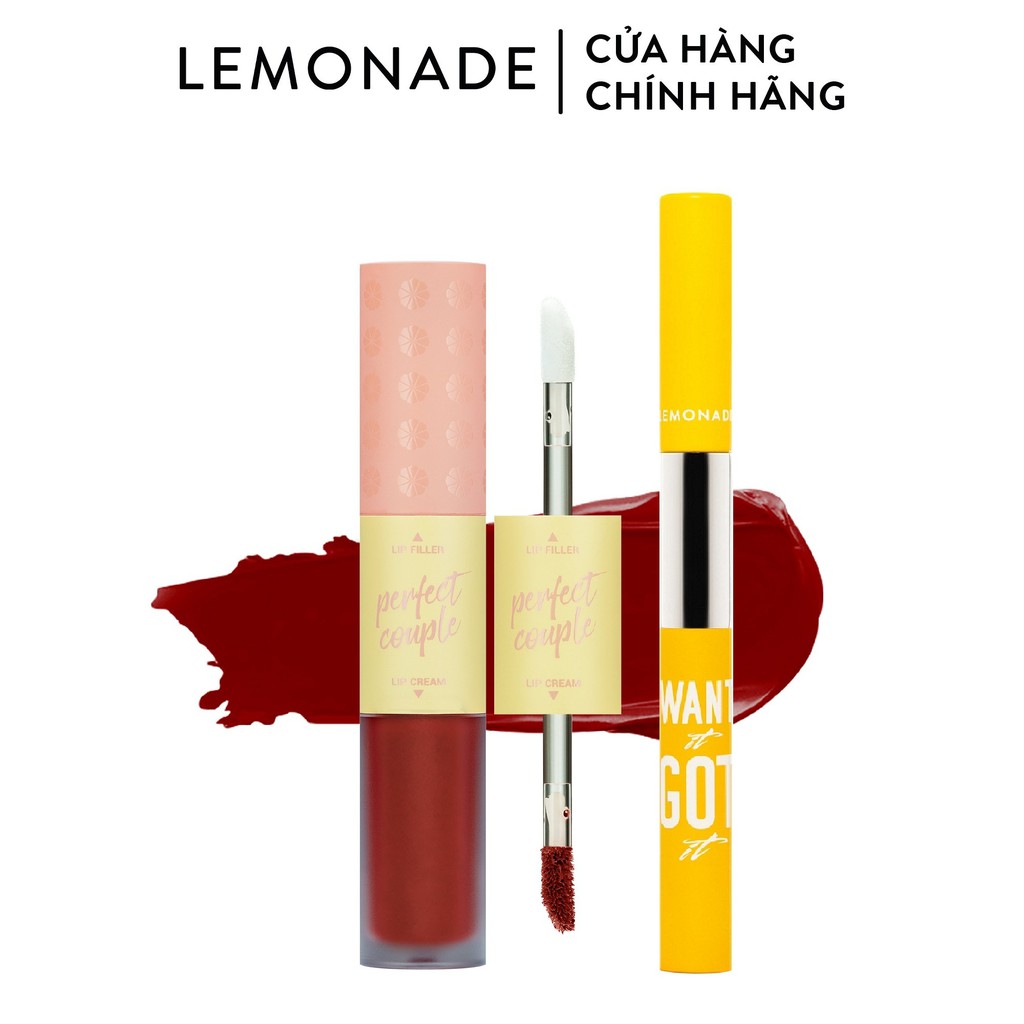 Combo Son kem lì phiên bản mới Lemonade Perfect Couple Lip Ver.2 7.5g và Chì kẻ mày 2 đầu Want It Got It 2.75g | WebRaoVat - webraovat.net.vn