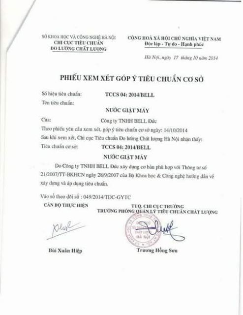 Nước Giặt Bell Đức Can 10 lít
