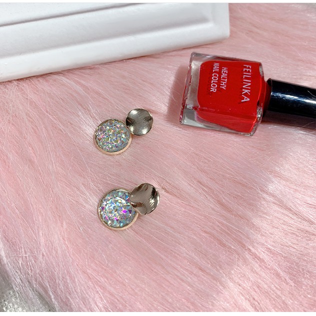 Bông tai Bạc 925 Phong Cách Hàn Quốc - HOA TAI ĐÍNH ĐÁ PHA LÊ LẤP LÁNH ( Cao Cấp )- ẢNH CHỤP THẬT