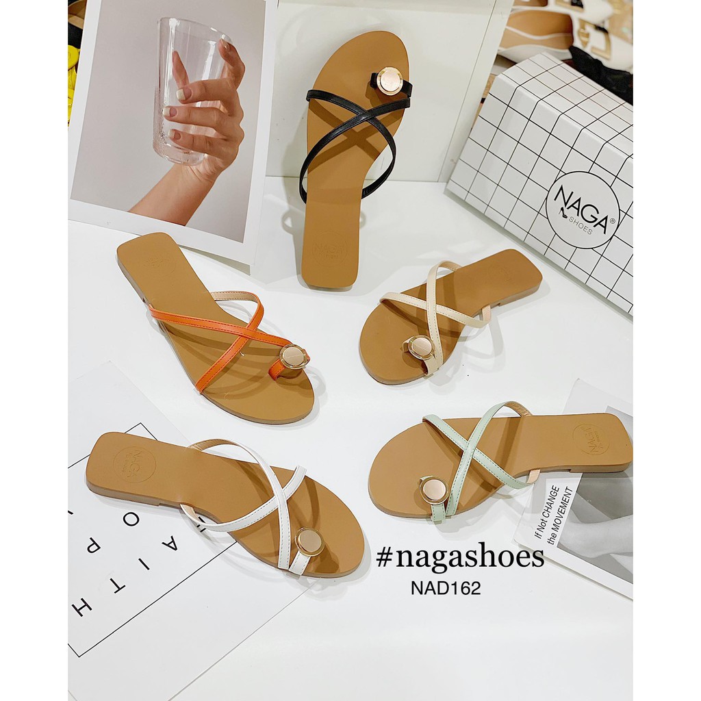 DÉP NAGASHOES QUAI CHÉO XỎ NGÓN ĐÍNH ĐÁ NAD162