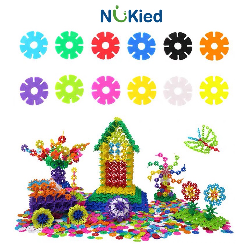 Đồ Chơi Cho Bé Lắp Ghép Xếp Hình Bông Tuyết Nhiều Màu Sắc _Sách Hướng Dẫn_ Đồ Chơi Thông Minh