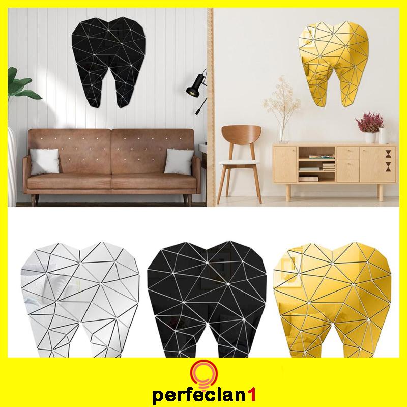 Decal dán tường Acrylic Màu Đen Trang Trí Nha Khoa Có Thể Tháo Rời