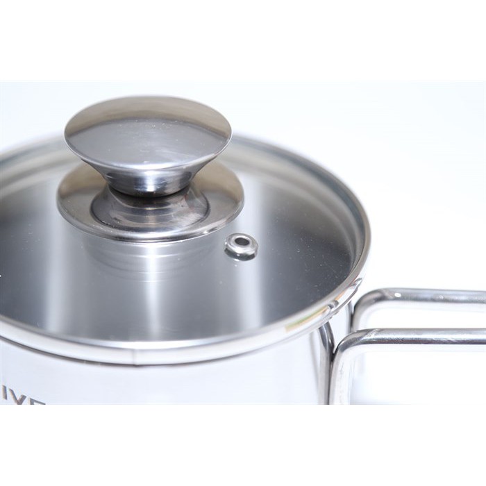 Nồi quánh nấu bột inox 430 bếp từ 3 đáy Fivestar Standard nắp kính14cm.tặng 5 muỗng inox