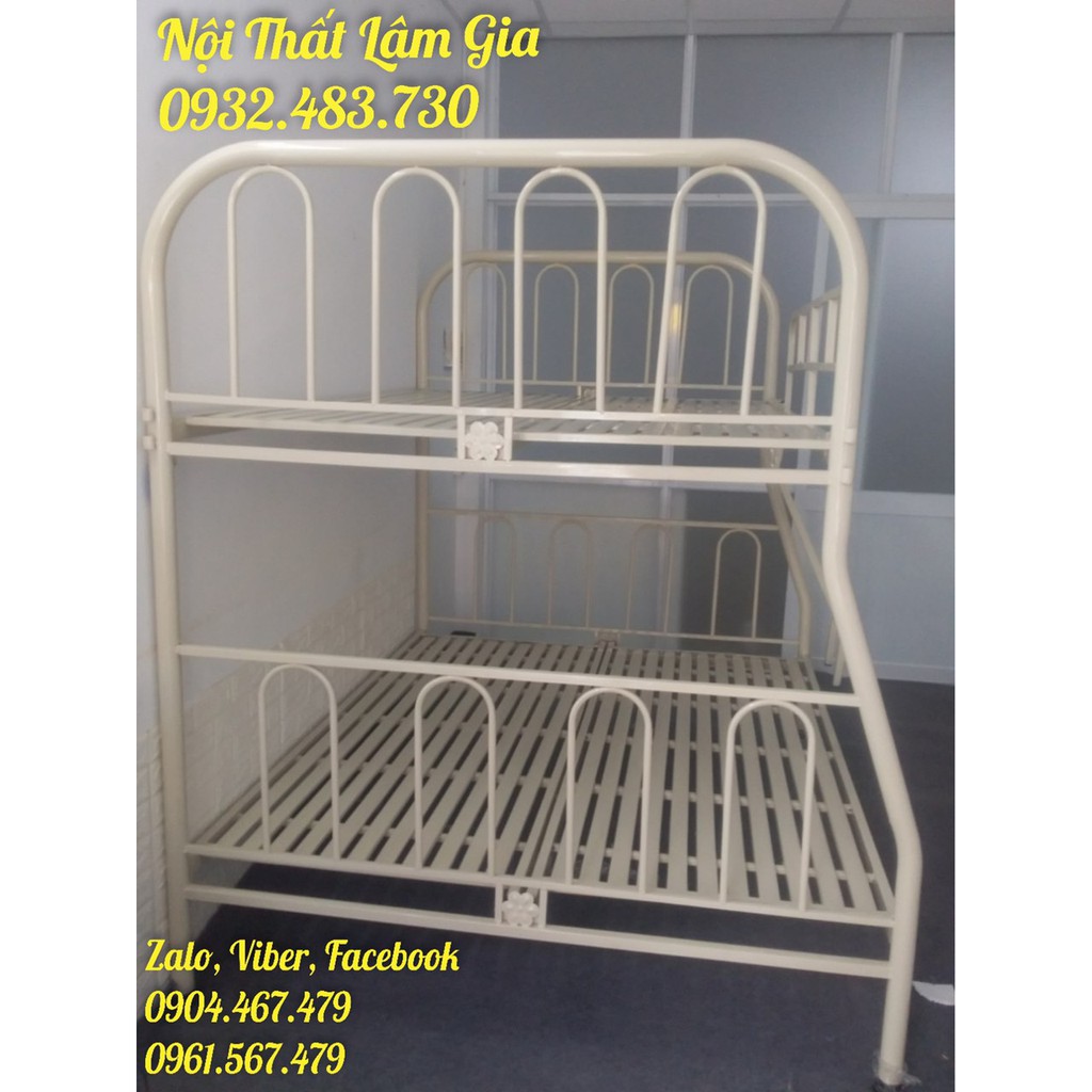 GIƯỜNG SẮT 2 TẦNG GIÁ RẺ 1M2X1M6