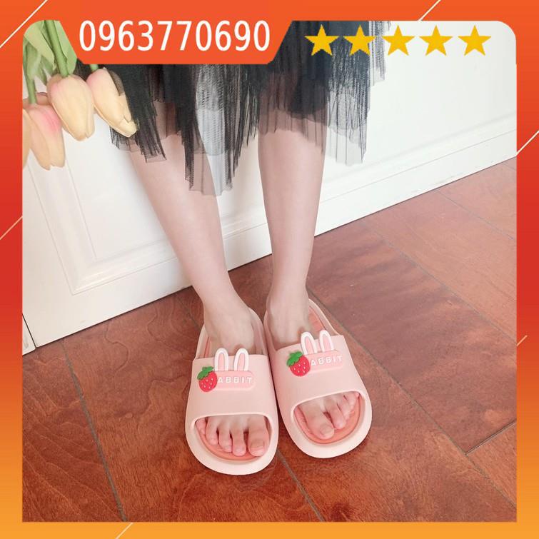 Dép Cho Bé Trai Bé Gái FREESHIP Dép Quai Ngang Tai Thỏ RABBIT Siêu Mềm Cực Nhẹ Êm Chân Chống Trơn Trượt Bé 2->14 Tuổi