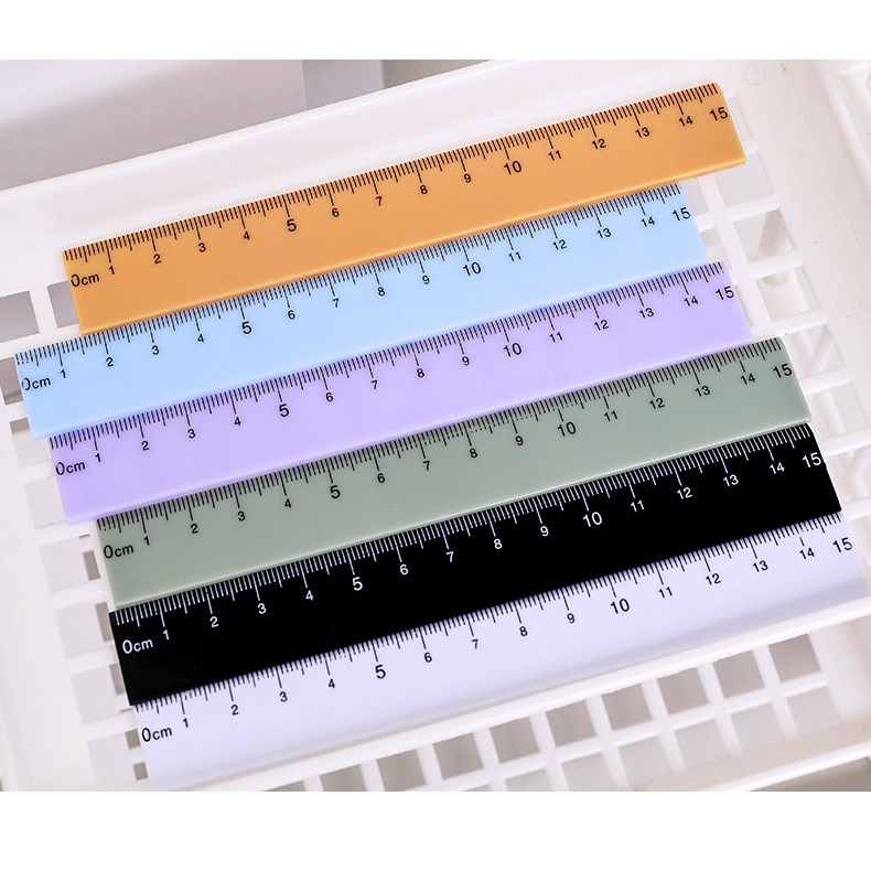 Thước Đo Màu Sắc Đơn Giản 15cm Dành Cho Học Sinh