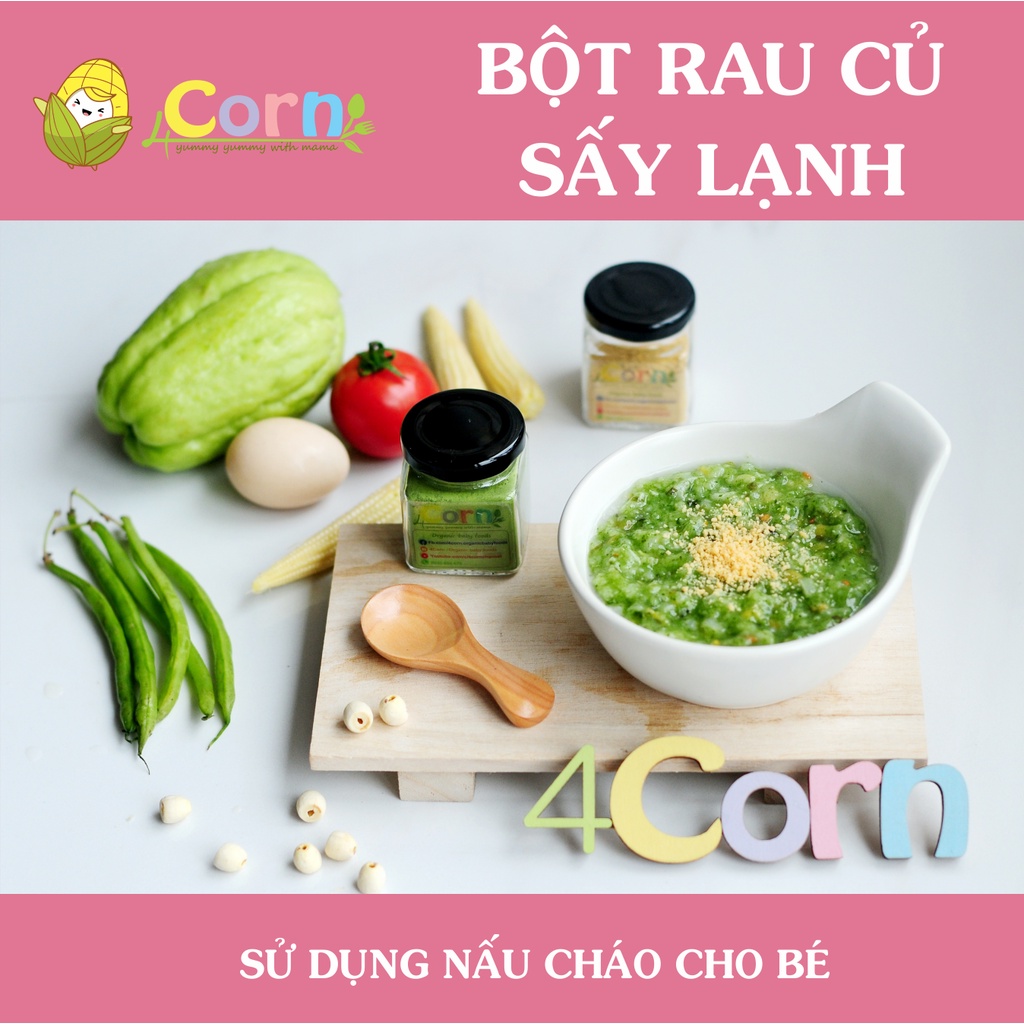 Bột rau củ sấy lạnh (túi zip/hũ 20g) - Cho bé 5m+