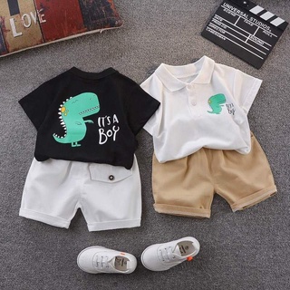 Bộ polo 8-23kg khủng long cho bé trai ❌ kèm ảnh thật❌