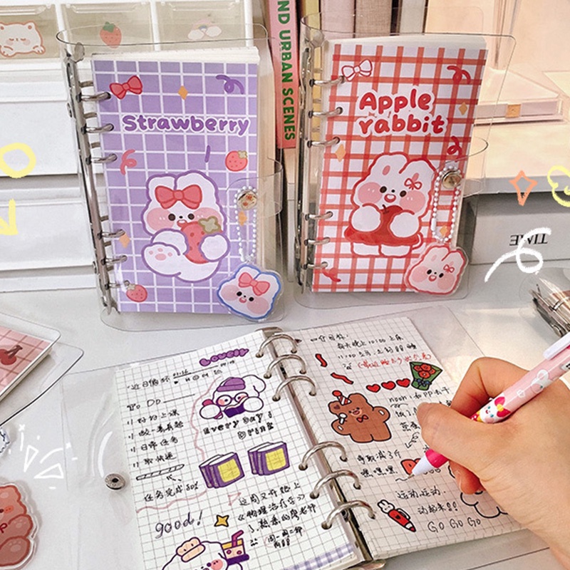 Set 80 Tấm Bìa Sổ Tay Chống Thấm Nước Họa Tiết Hoạt Hình Có Khóa Cài Dành Cho Học Sinh