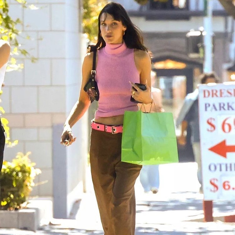 Áo Tank Top Cổ Cao Màu Trơn Phong Cách Đường Phố Cá Tính Cho Nữ