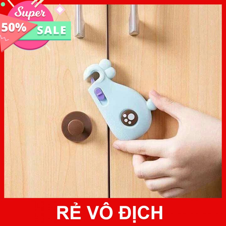 [Hot]-Khóa Tủ Lạnh An toàn Cho Bé Hình Cá Heo