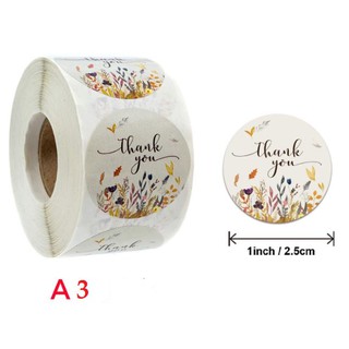 Cuộn 500 tem dán bánh handmade họa tiết hoa
