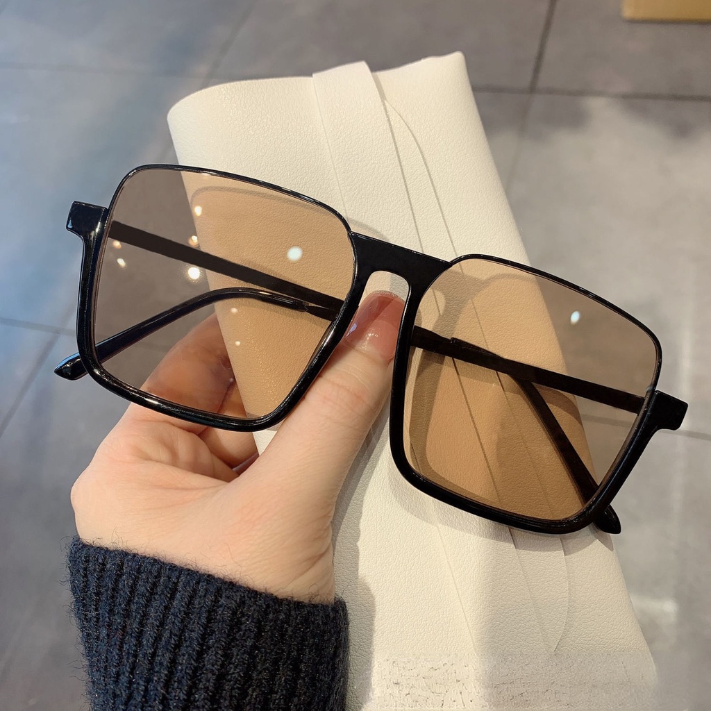 Kính Mát Gọng Vuông Kim Loại Thời Trang Cho Nam Nữ