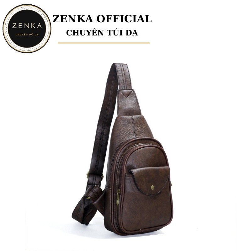 Túi da đeo chéo Zenka cao cấp phong cách lịch lãm sang trọng
