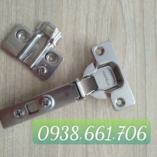 Bản lề thẳng giảm chấn Hafele (kèm đế)