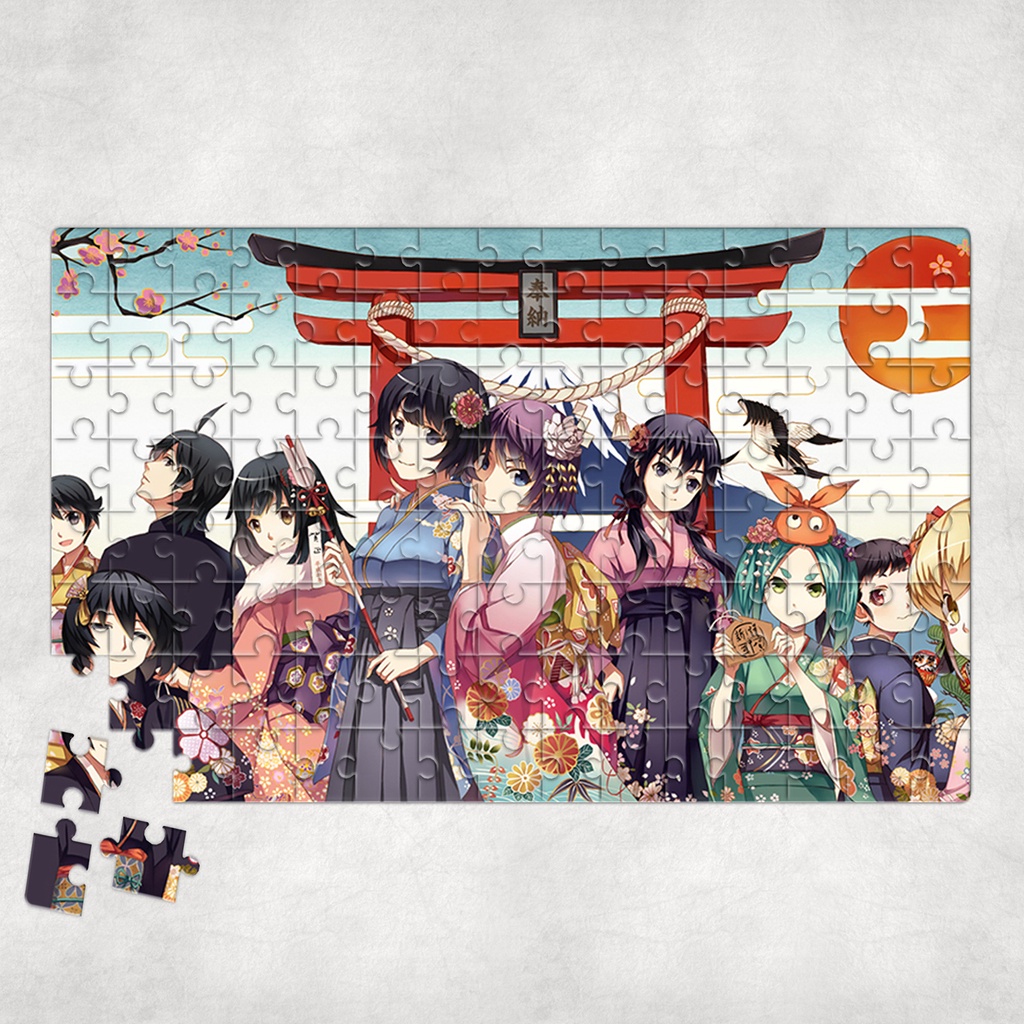 Tranh ghép hình Anime - Tranh ghép hình MONOGATARI - Mẫu 1 - Nhận in hình tranh ghép theo yêu cầu