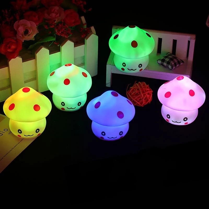Mới Đèn Ngủ LED Hình Cây Nấm Dễ Thương Cho Bé