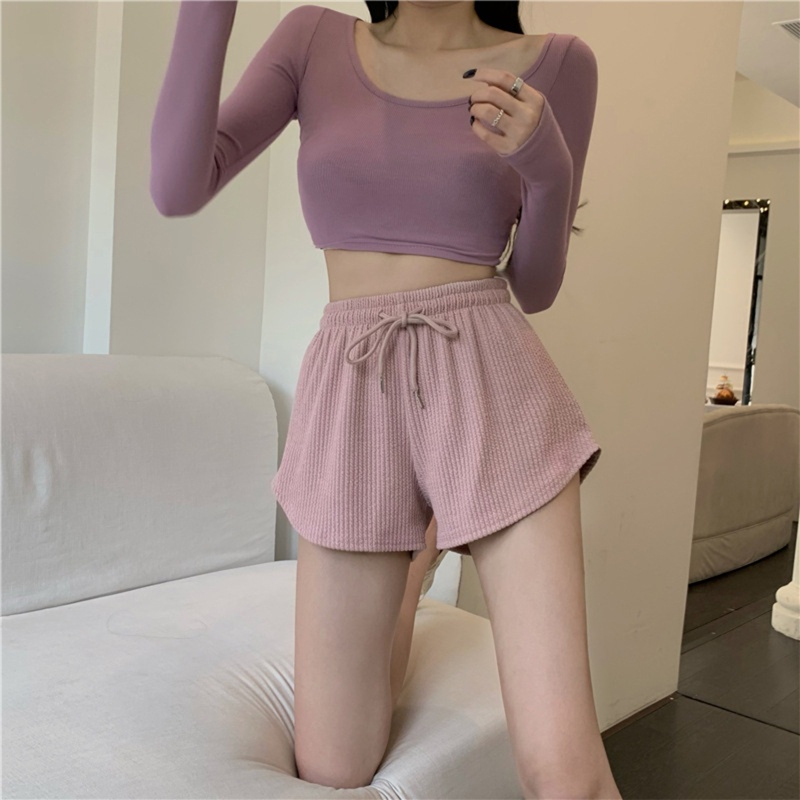 Quần ngắn ống rộng Lưng Thun Thoải Mái Thời Trang Mùa Hè Cho Nữ