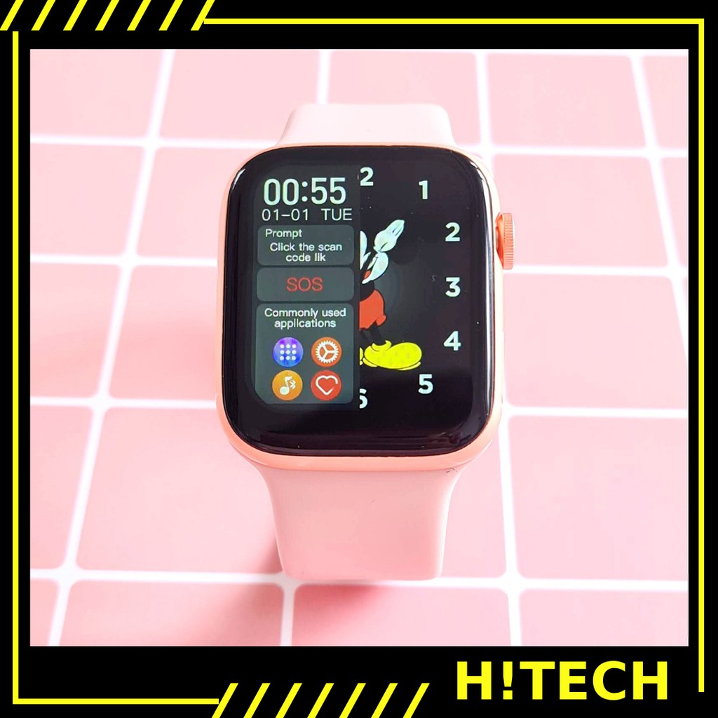 [Mã 44ELSALE2 giảm 7% đơn 300K] Đồng hồ thông minh Series 6smart watch giao diện tổ ong nghe gọi, núm xoay, thay ảnh