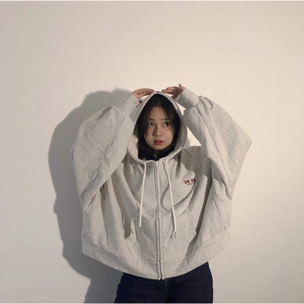 Áo KHOÁC Hoodie OHOH 2 Màu TAY PHỒNG Ulzzang Unisex 1hitshop