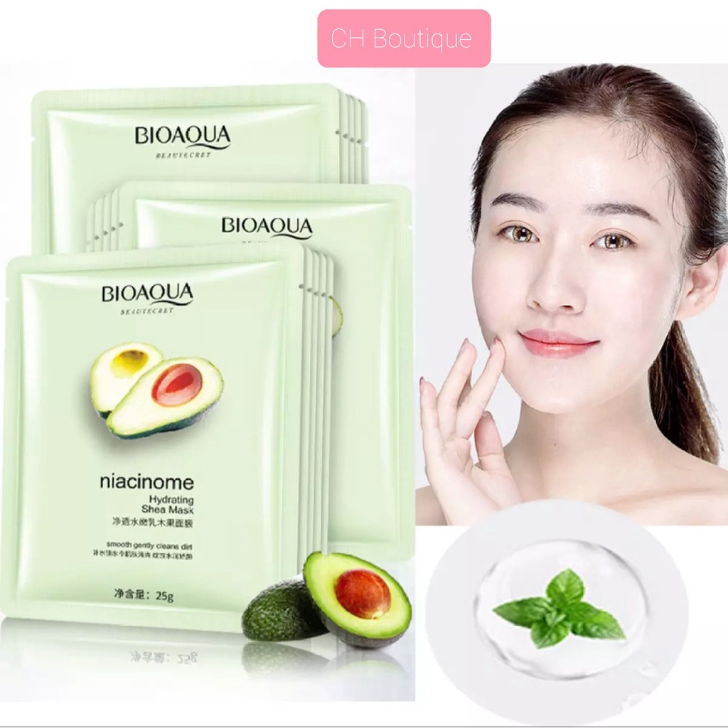 [Mua 5 Tặng 1] Mặt Nạ Bơ Bioaqua Dưỡng Ẩm, Trắng Làm Mềm Mịn Da