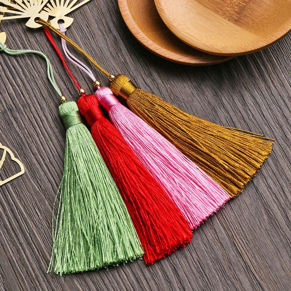 Layor1 Thẻ Đánh Dấu Trang Sách Bằng Đồng Thau Mặt Dây Tua Rua Phong Cách Trung Hoa