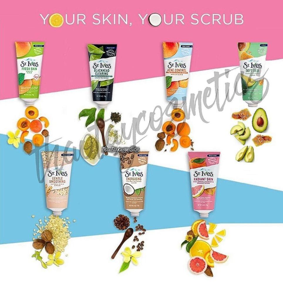 [CHÍNH HÃNG]Tẩy tế bào chết St.Ives Face Scrub dạng hạt của Mỹ chính hãng | BigBuy360 - bigbuy360.vn