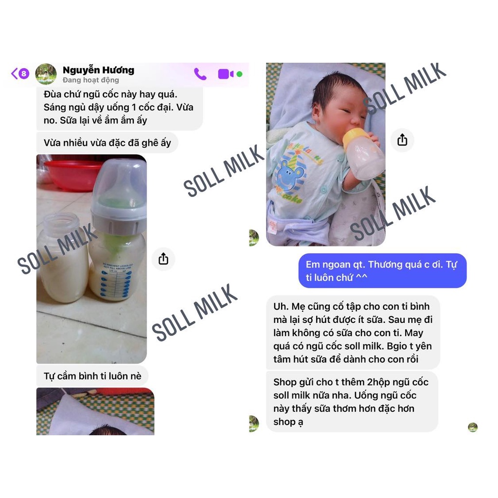 Sữa hạt ngũ cốc Sollmilk từ 14 loại hạt cho bầu và sau sinh lợi sữa cho bé bú, THƠM NGON KO NGÁN [Hàng chính hãng]
