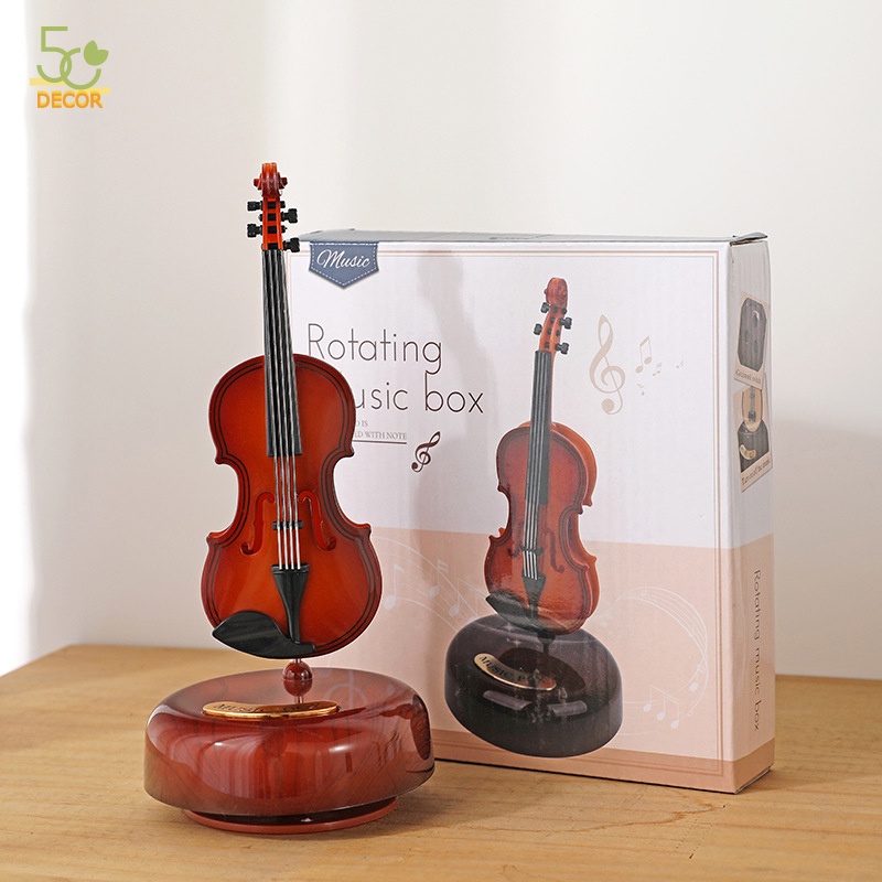 Hộp âm nhạc tạo hình nhạc cụ, hộp nhạc trang trí bàn, decor phòng khách, phòng ngủ, quà tặng, quà lưu niệm