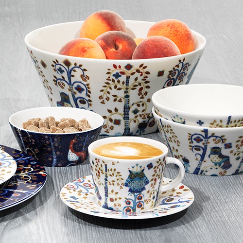 Bát tô sứ Taika Iittala Họa tiết xanh