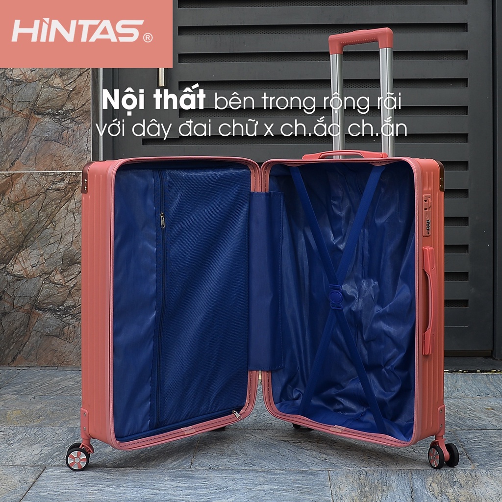 Vali Kéo HINTAS Combo Size 20/24/28 Inch Nhựa PC Chống Va Đập, Chống Trầy Xước - VL 03 - BH Đến 5 Năm 1 Đổi 1